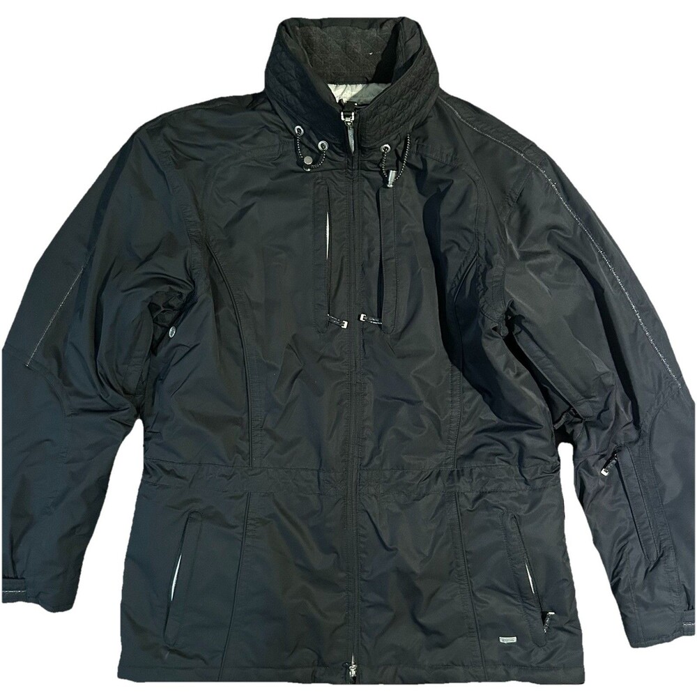 Vintage Metropolis Ski Jacket Womens Sz 12 Black Winter Sports Retro 90s